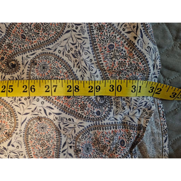 Old Navy Paisley Dress Women's Size Large Flutter Sleeve Embroidered Knee Length - Picture 8 of 9